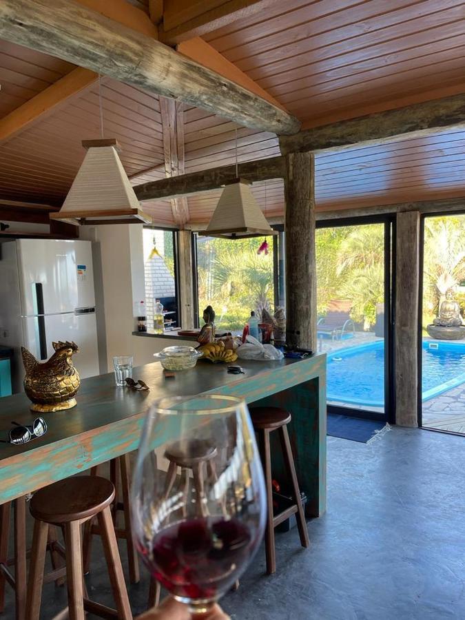 Villa Santorini Praia Do Rosa Com Piscina E Jacuzzi Luaran gambar